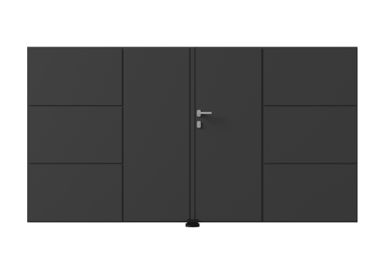 Cancello battente a due ante design