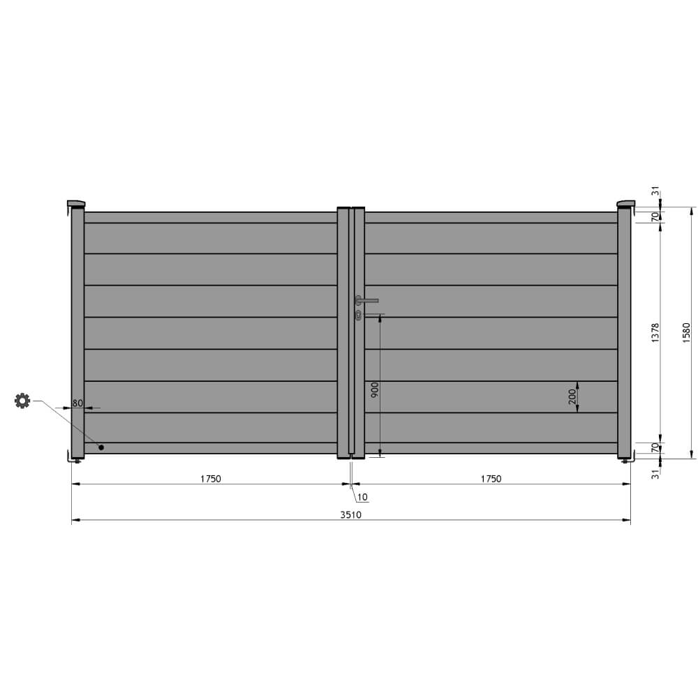 Cancello 3.510x1.580 mm