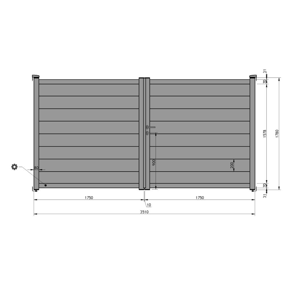 Cancello 3.510x1.780 mm