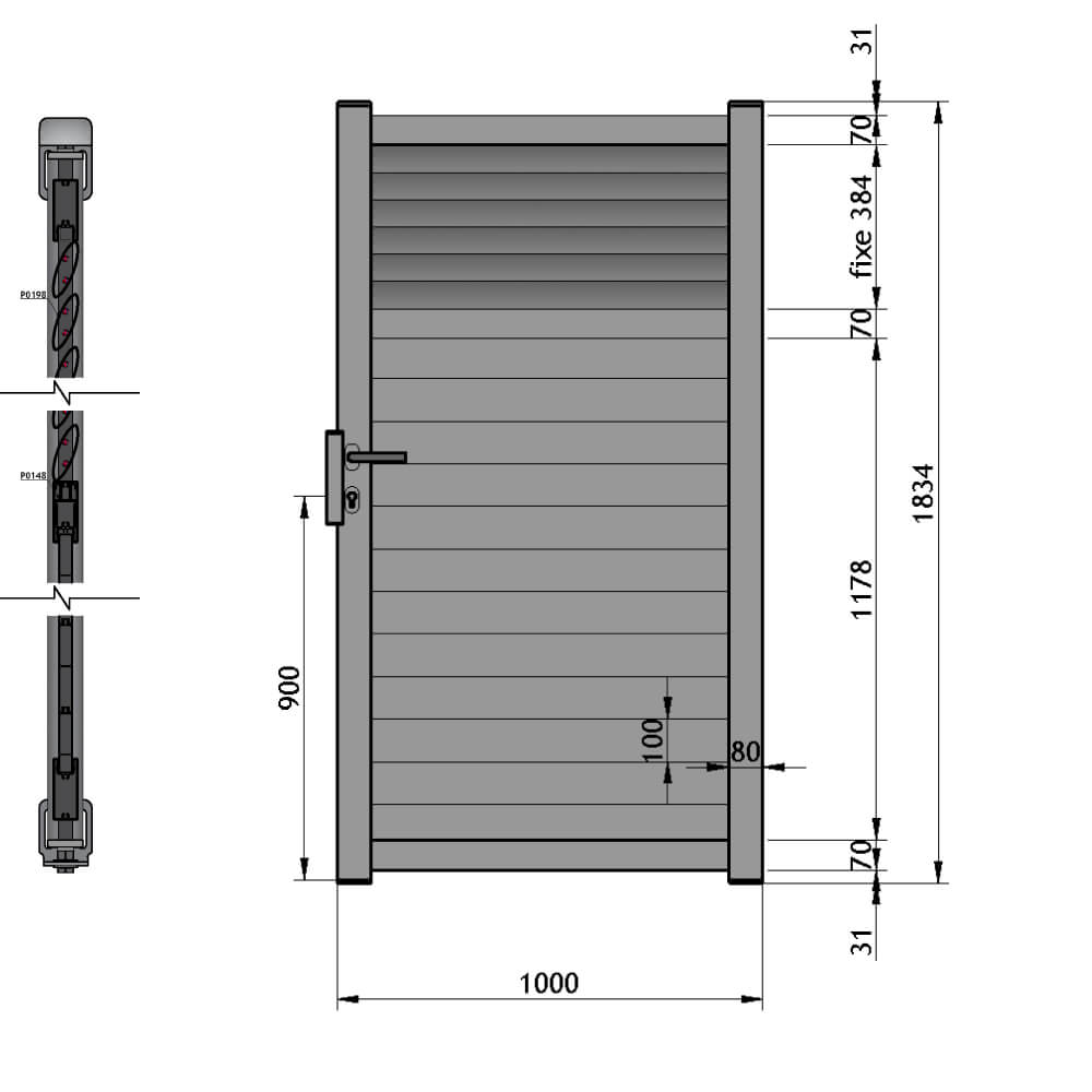 Cancelletto 1.000x1.834 mm