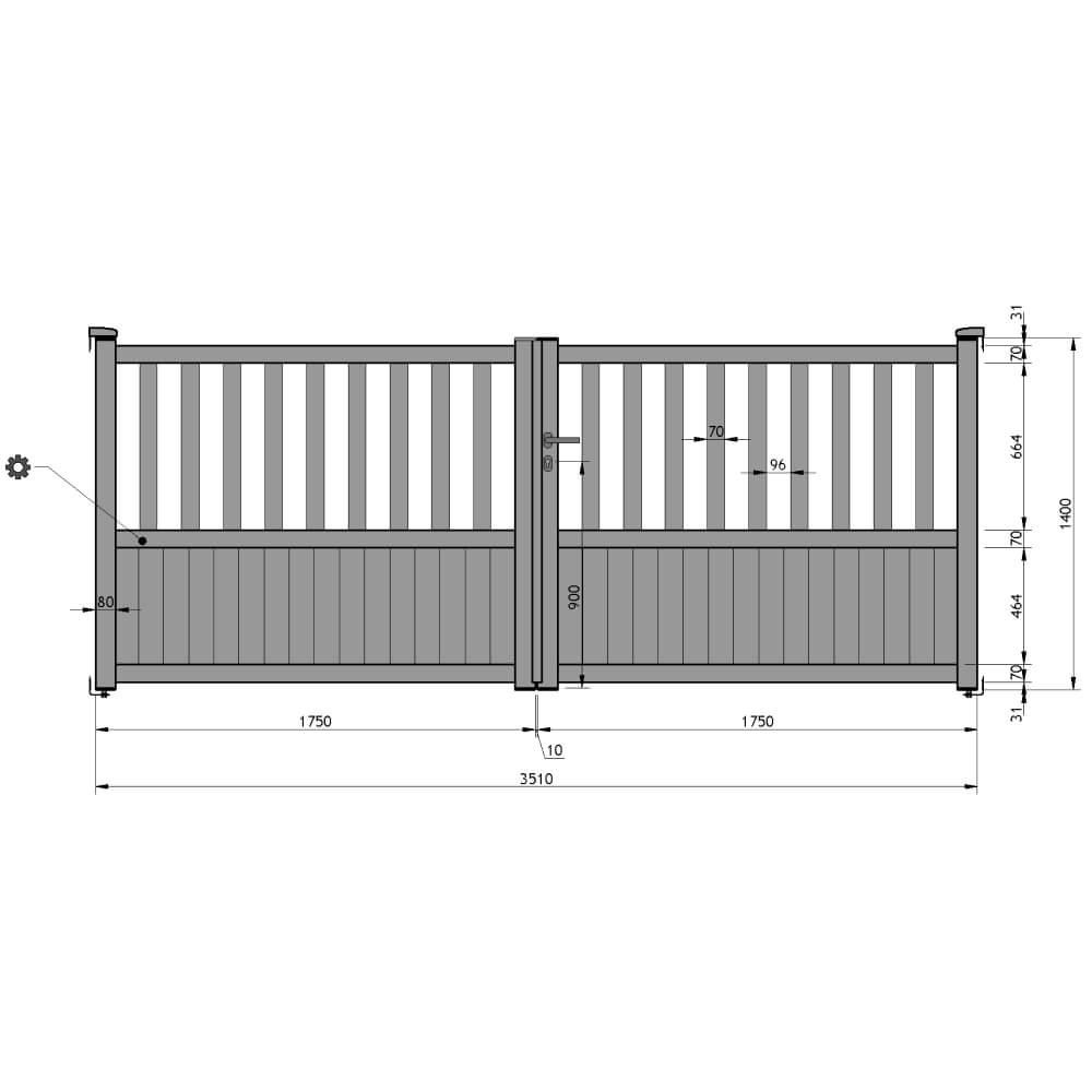 Cancello 3.510x1.400 mm