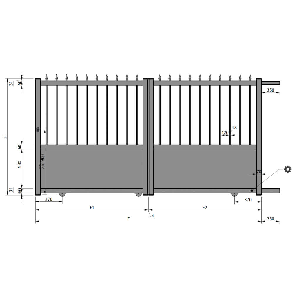Cancello scorrevole Venezia