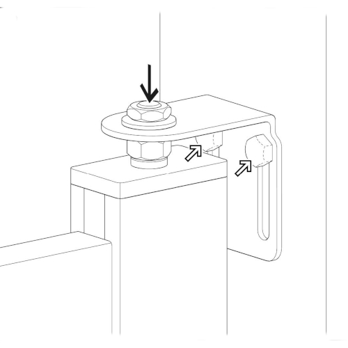 Posizionare definitivamente le cerniere e avvitarle saldamente