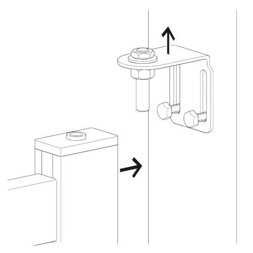 Sollevare le cerniere e posizionare il cancello sotto