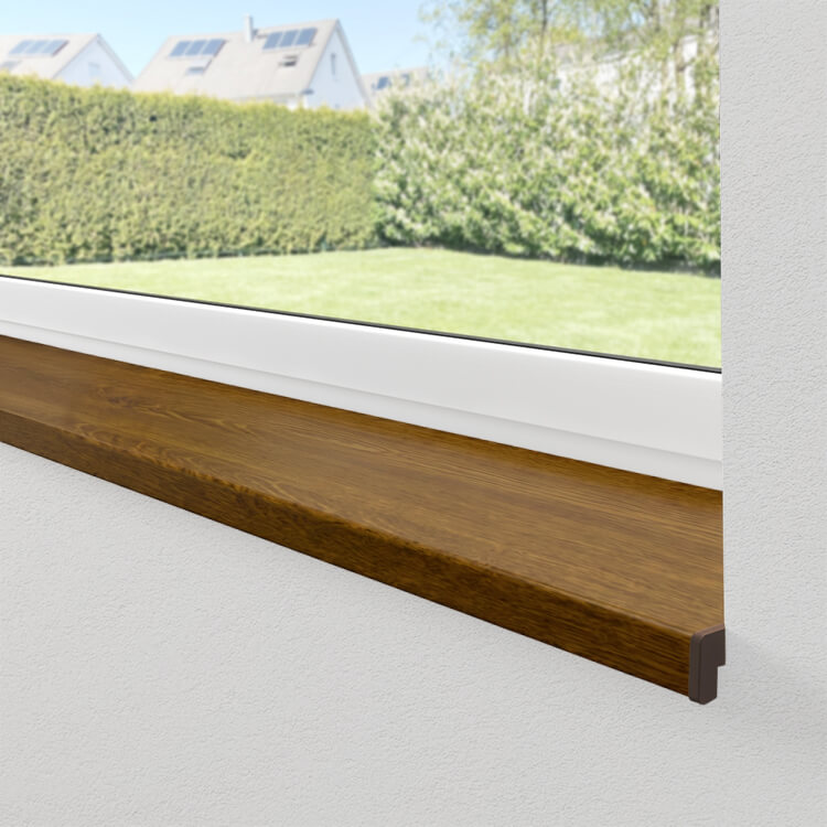 Davanzale finestra in PVC: rovere dorato