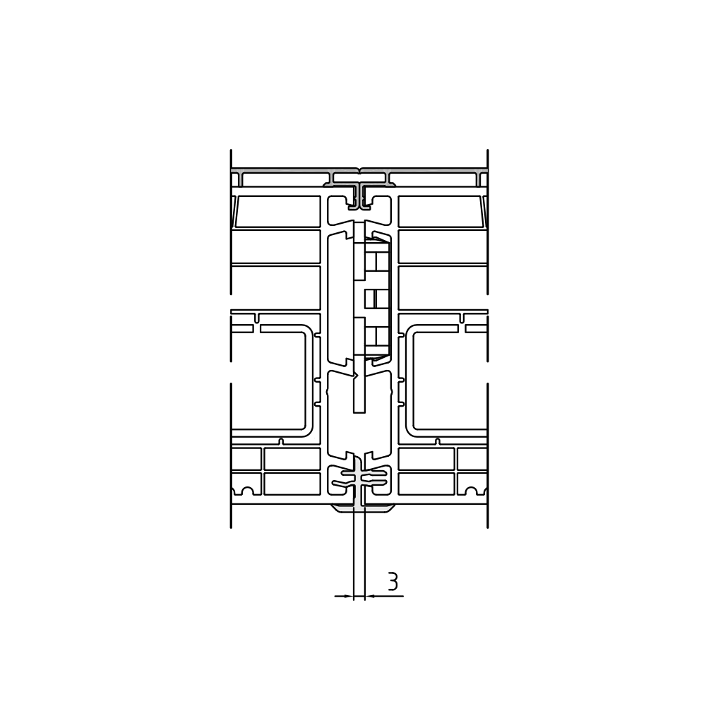 Molla di accoppiamento Aluskin 90 mm per finestra in misto PVC-Alu