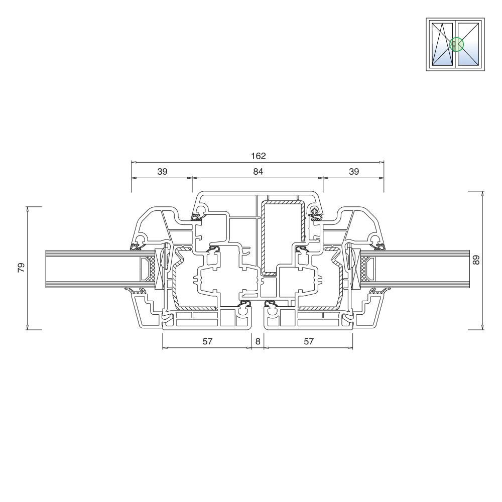 Ideal 5000 dettaglio montante mobile variante 2