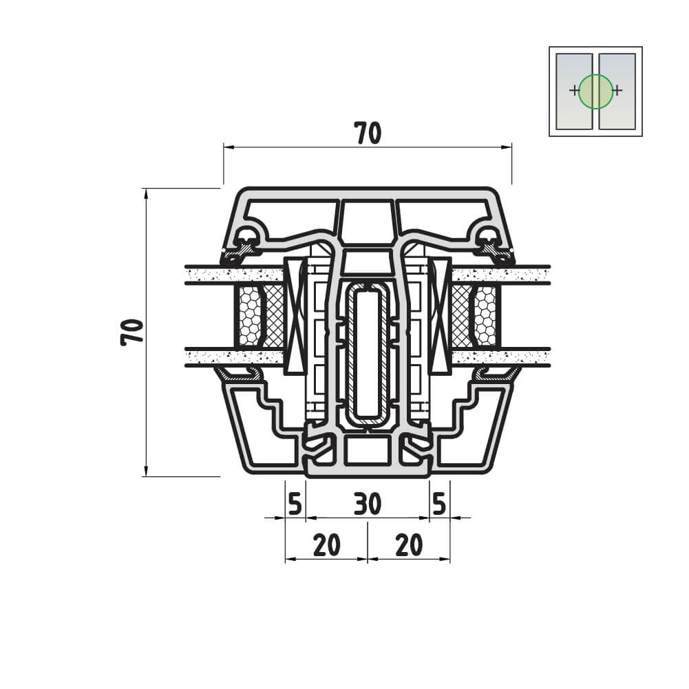 Inglesine strutturali 70 mm