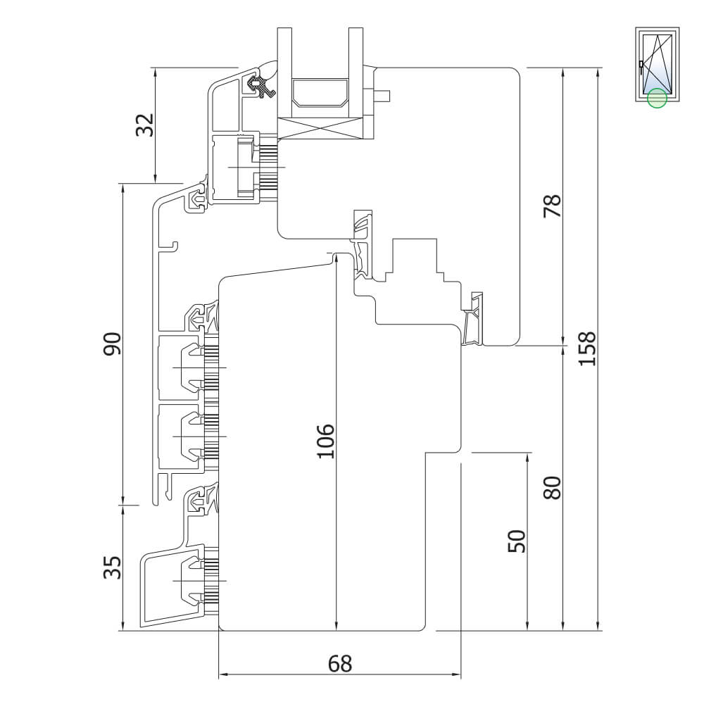 Idealu Classicline 68 Montaggio nel vecchio 50 mm