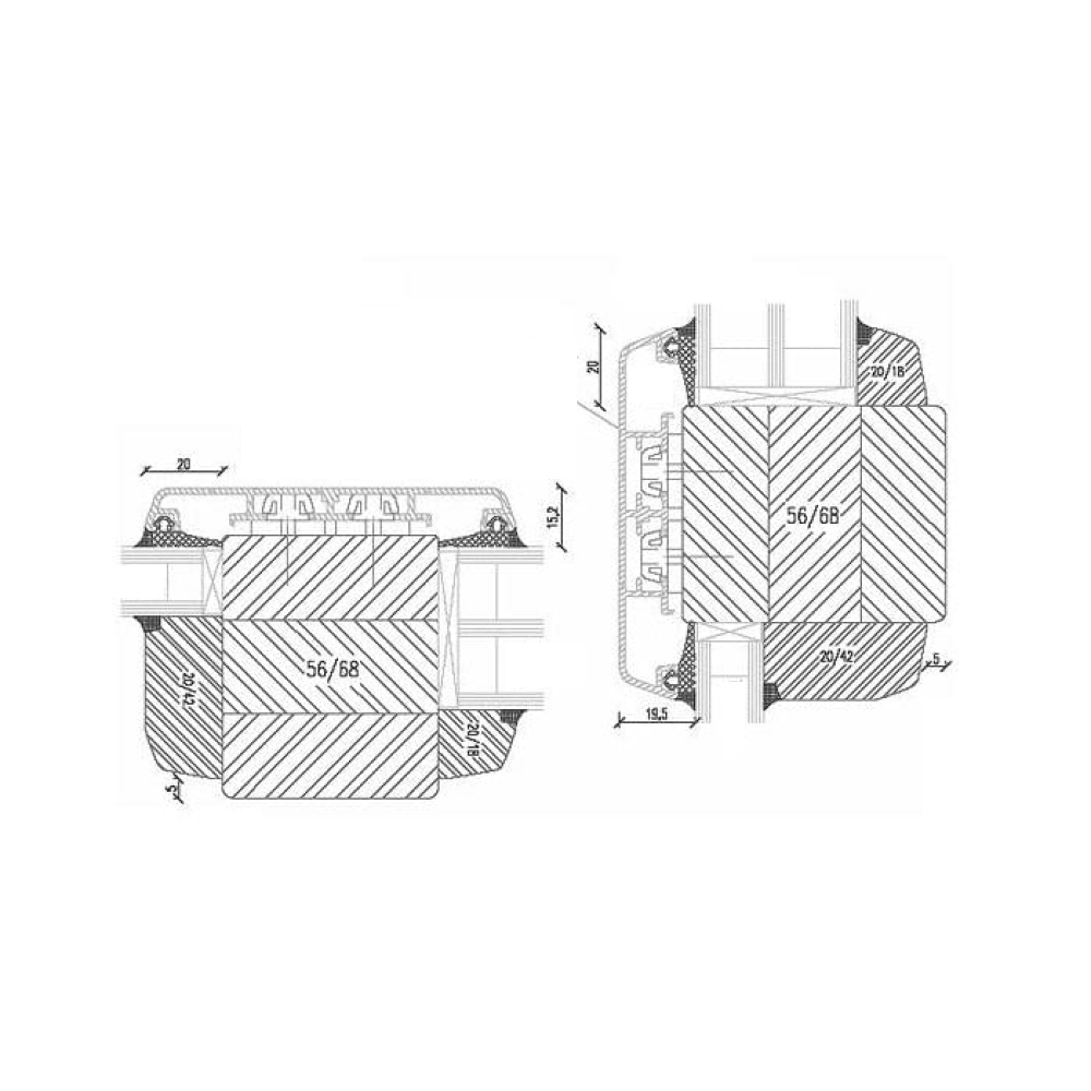 Finestra in legno-alluminio Idealu con inglesine strutturali 96mm