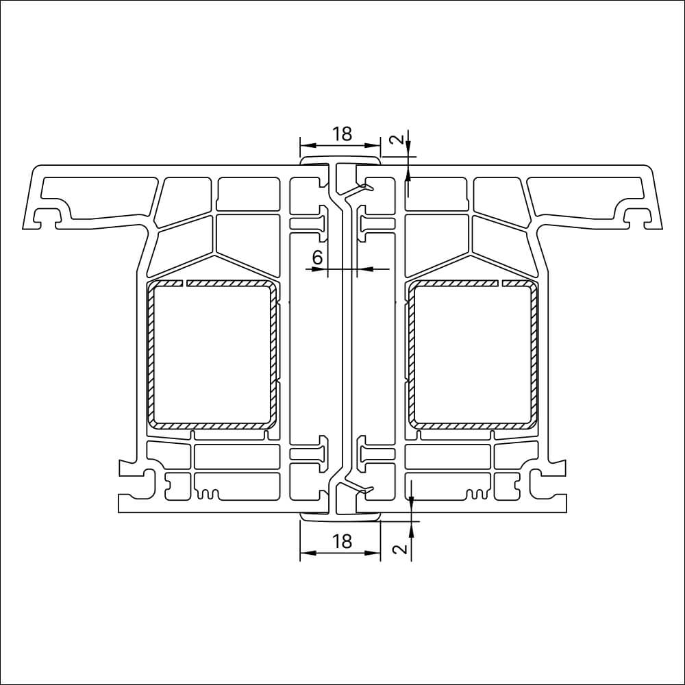 Barra di traino monoblocco 76 mm