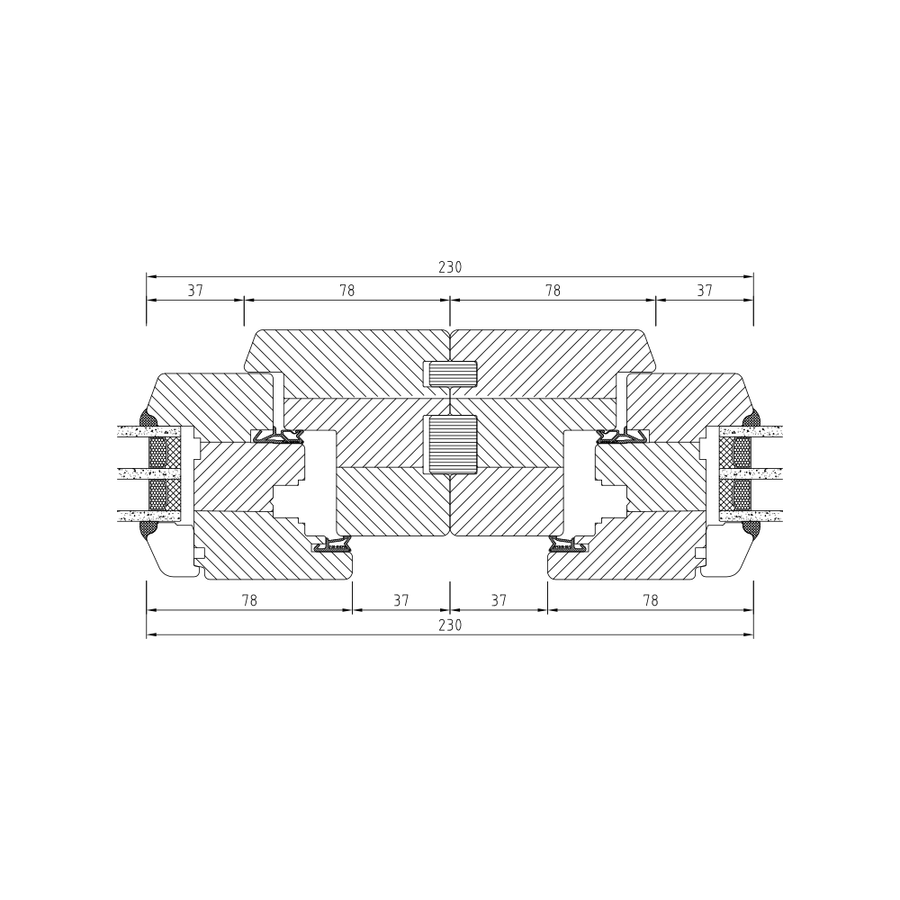 Profilo in legno IV 78 Molle di accoppiamento