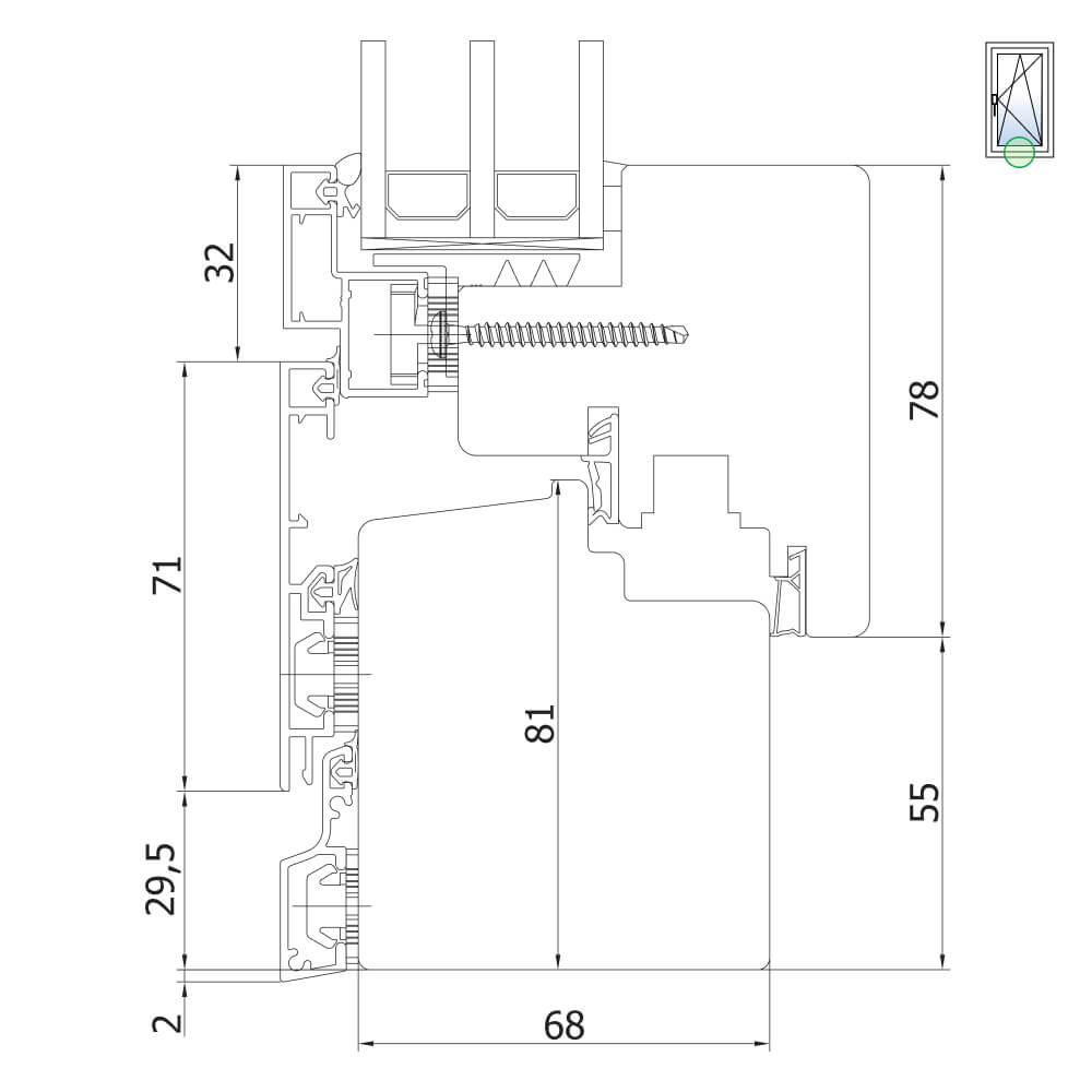 IDEALU Plano Sezione del profilo