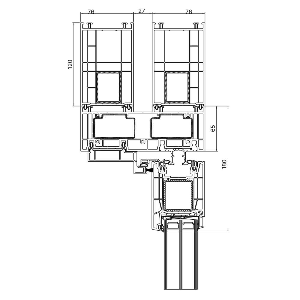Premidoor 76 allargamento del telaio 120 mm