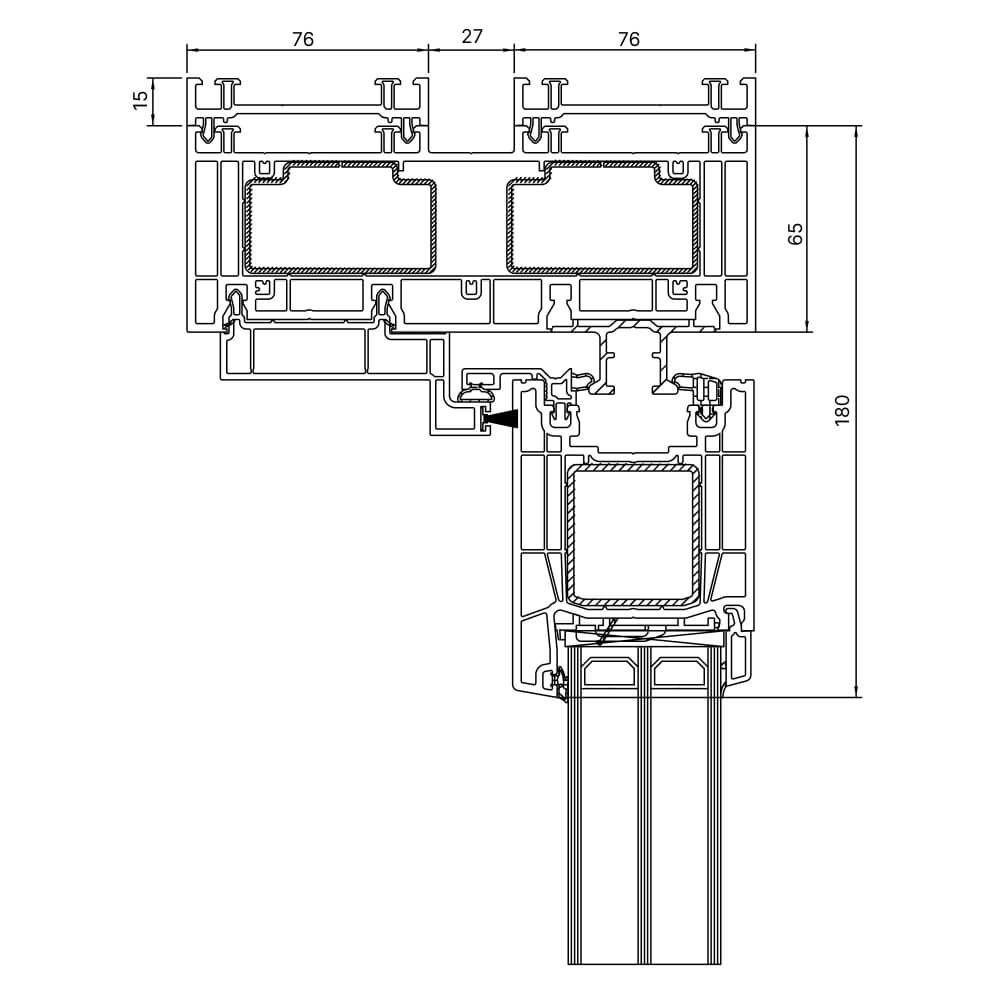 Premidoor 76 allargamento del telaio 15 mm
