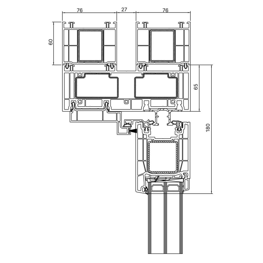 Premidoor 76 allargamento del telaio 60 mm