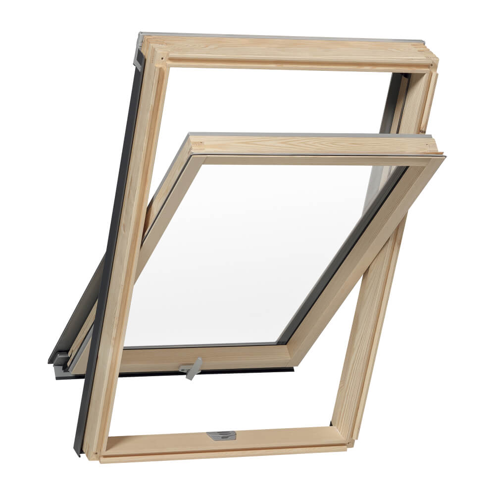 RoofLITE+ Slim Pine con anta a bilico aperta