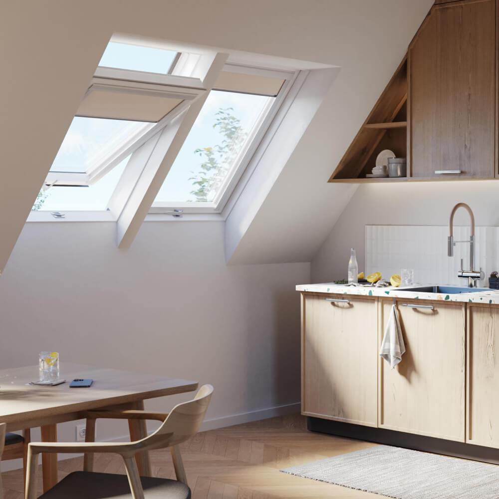 Finestre da tetto RoofLITE+ Solid PVC installate