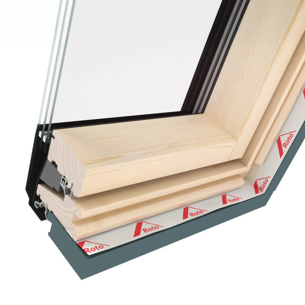 Roto Q4 in legno - angolo del profilo