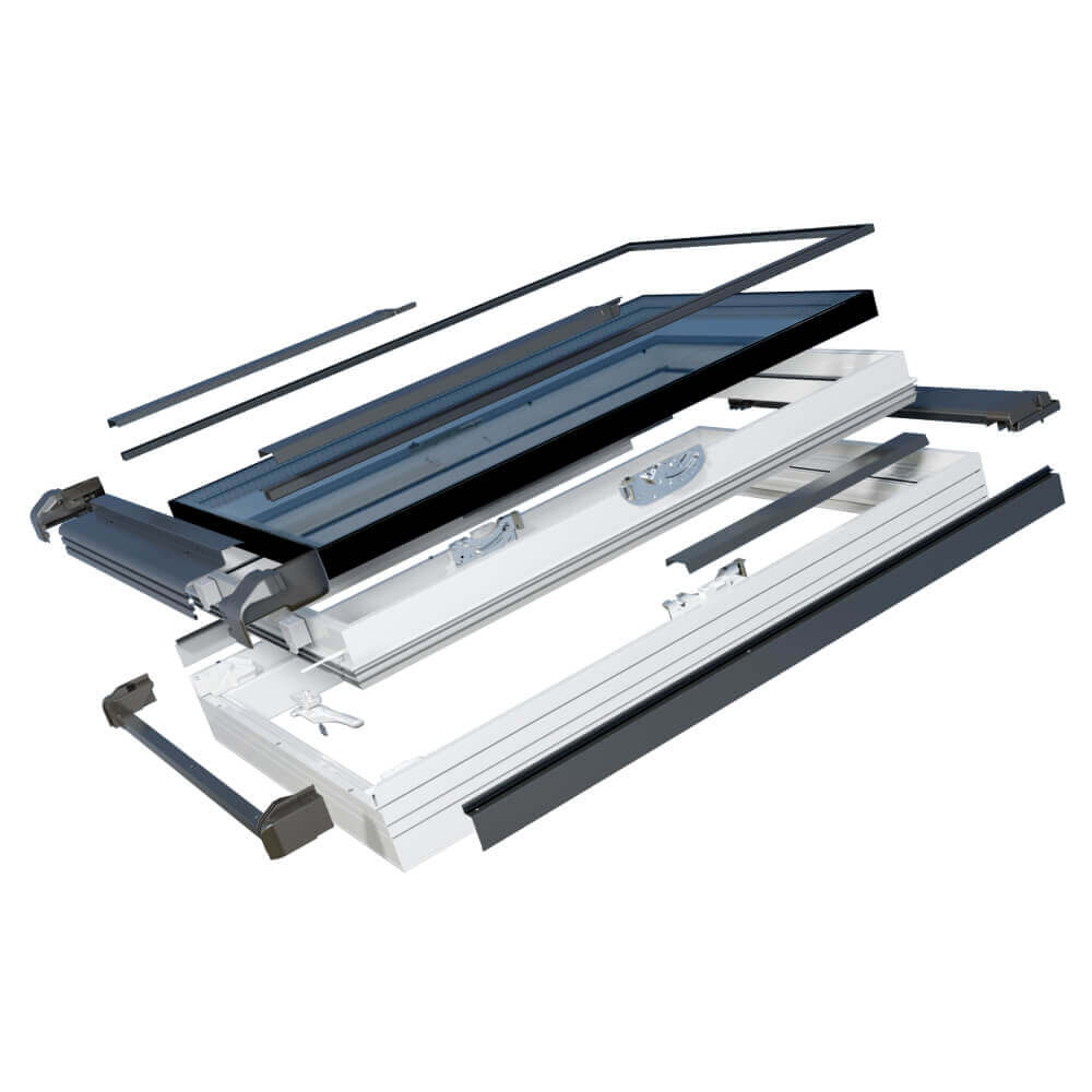 Struttura della finestra a tetto in PVC Profilo Premium Comfort
