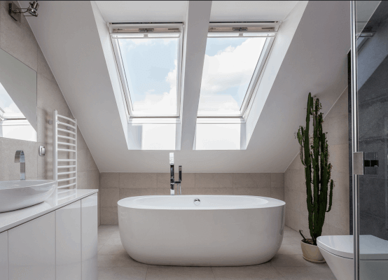 Finestre per tetto in PVC per bagni