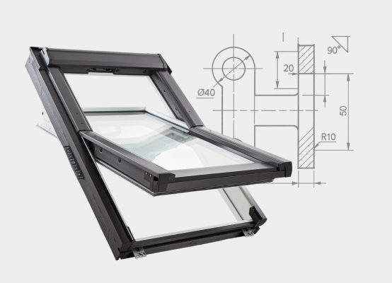 Schizzi di finestre a soffitto