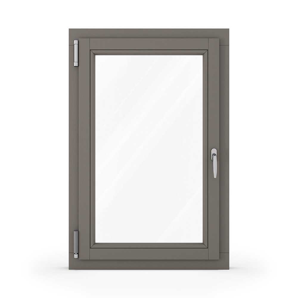 Finestra grigio quarzo dall'interno