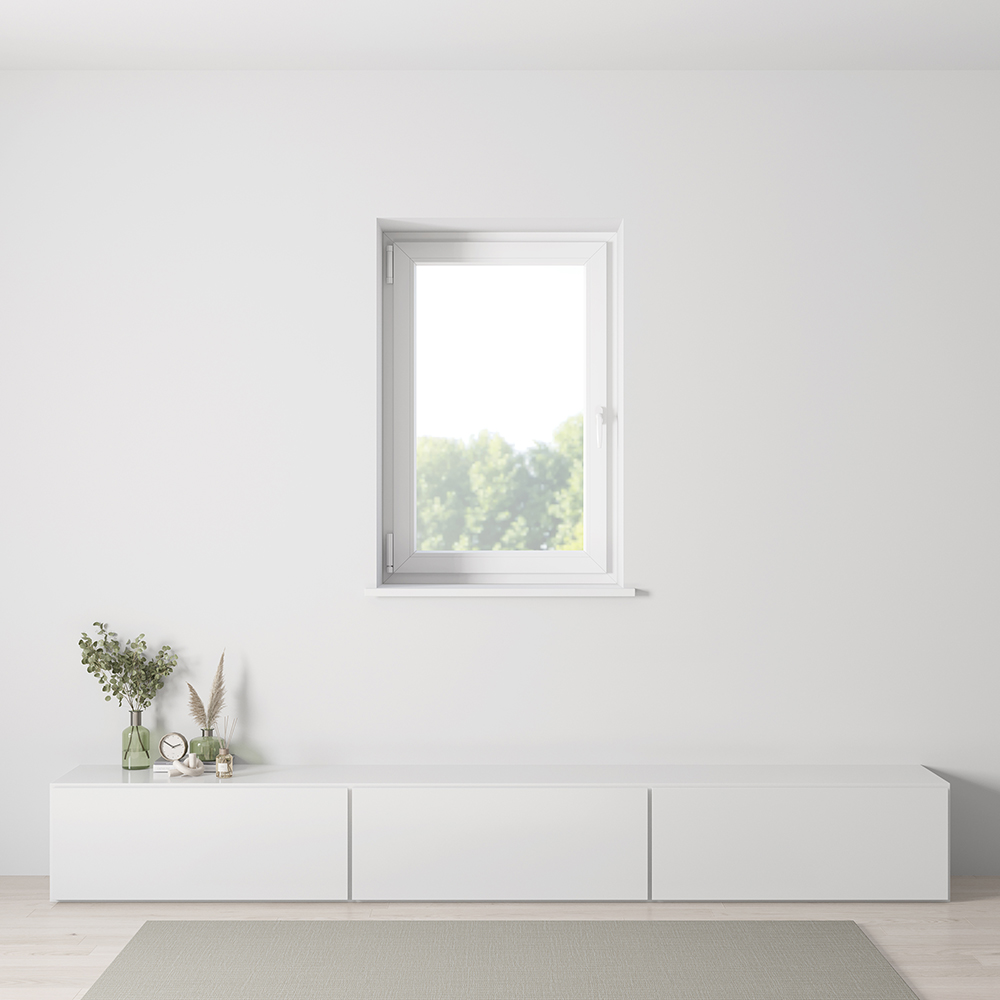 Finestra PVC-Alluminio ad anta-ribalta e a vasistas – installata, vista interna