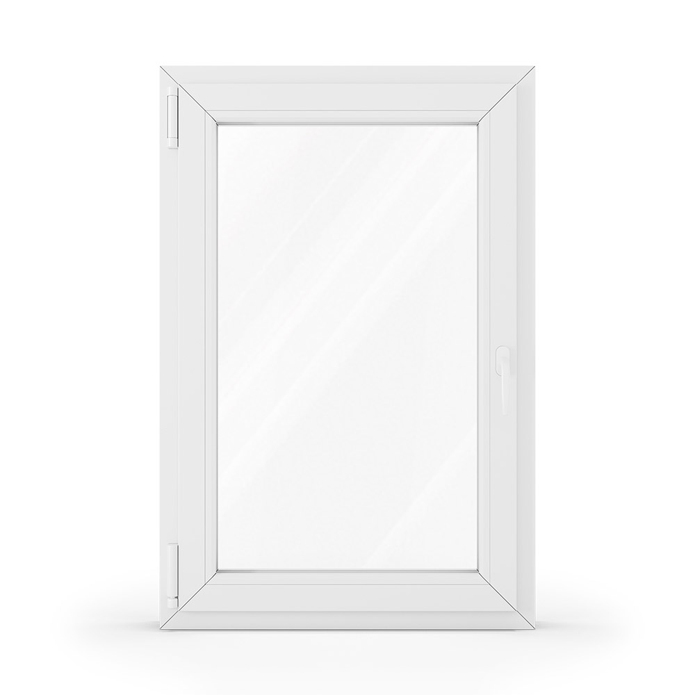 Finestra in alluminio bianco RAL 9016 dall'interno