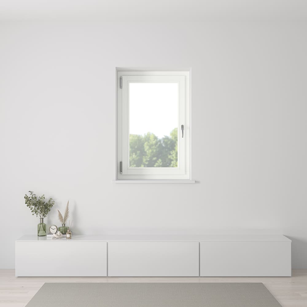 Finestra in legno bianca - installazione interna