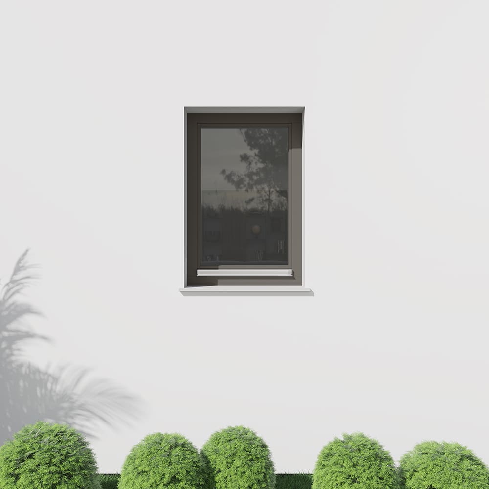 Finestra grigio quarzo - installazione esterna