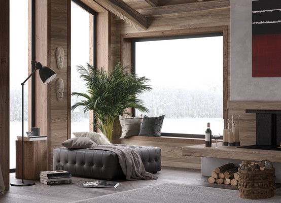 Casa di montagna con finestre a triplo vetro