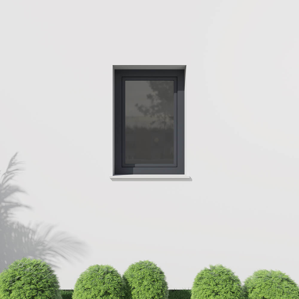Finestra PVC-alluminio grigio artesia