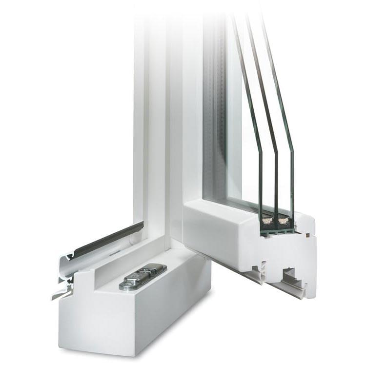Profilo finestra in legno Classico IV 78 bianco aperto
