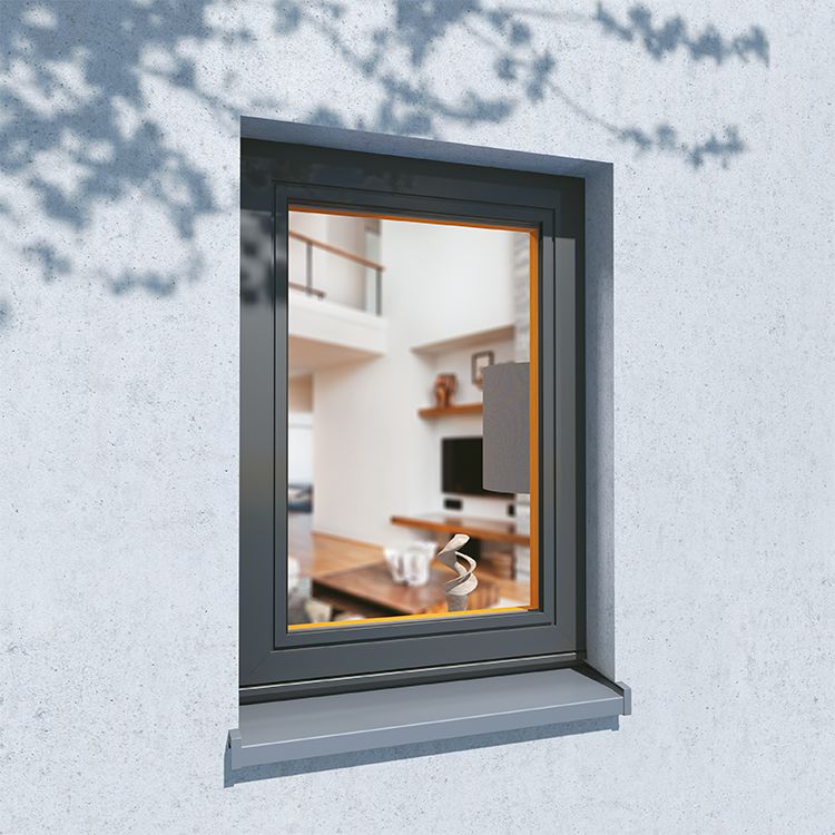 Montaggio di un profilo in legno-alluminio IDEALU Plano vista esterna