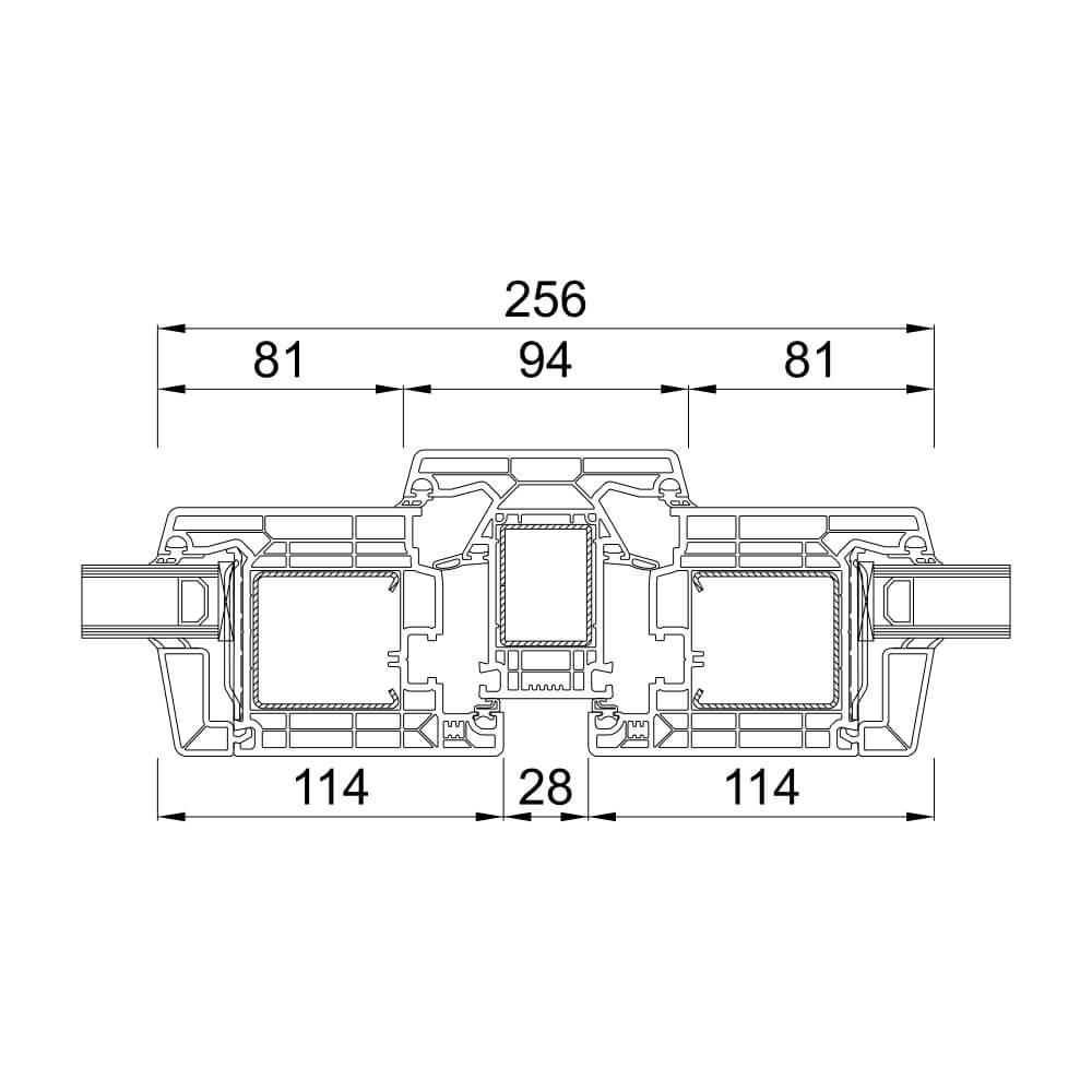 VEKA 82 MD: finestra e portafinestra con montante VEKA 82 MD: finestra e portafinestra con montante