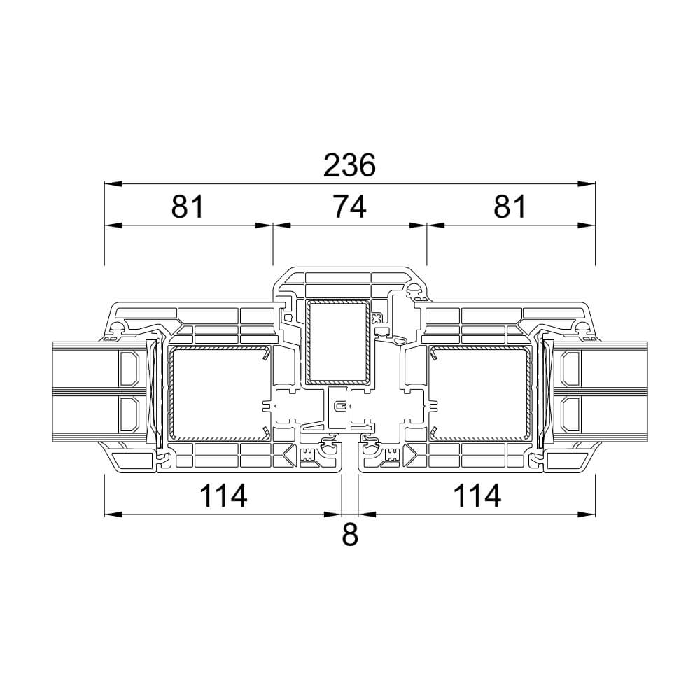 VEKA 82 MD: finestra e portafinestra con anta semifissa VEKA 82 MD: finestra e portafinestra con anta semifissa