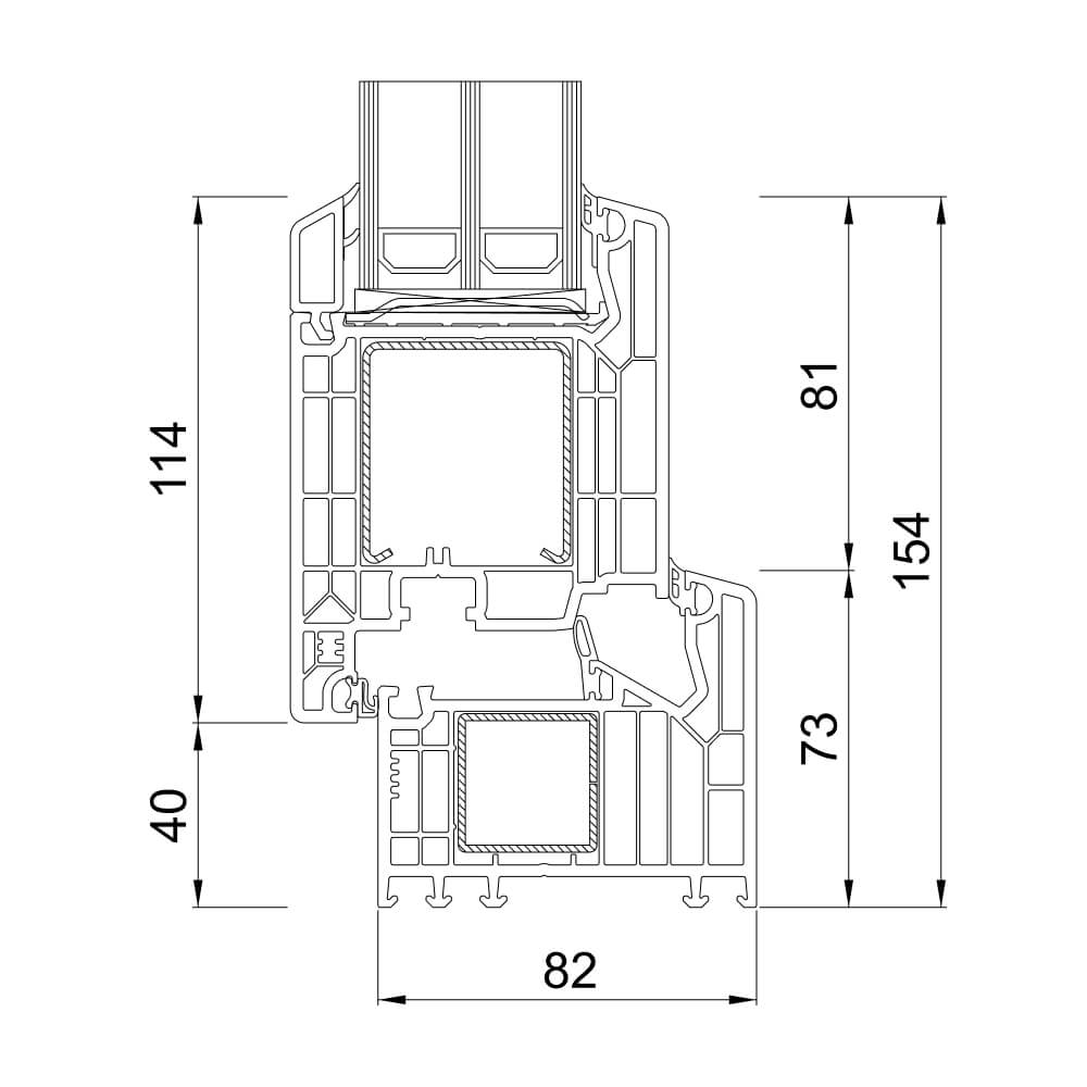 VEKA 82 MD: portafinestra con serratura VEKA 82 MD: portafinestra con serratura