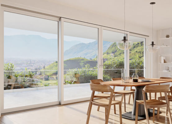 Porta alzante scorrevole bianca VEKAMOTION 82 Porta alzante scorrevole bianca VEKAMOTION 82