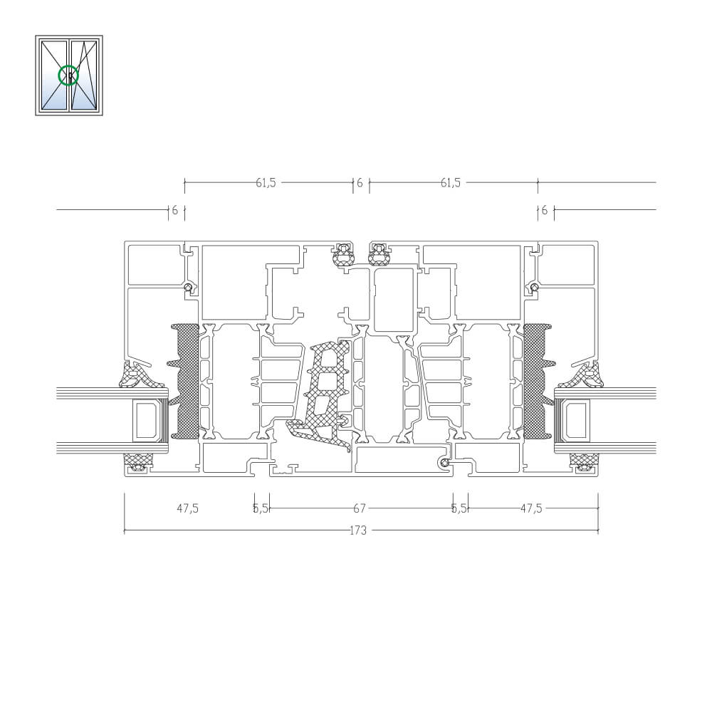 MB-86: dettaglio montante fisso