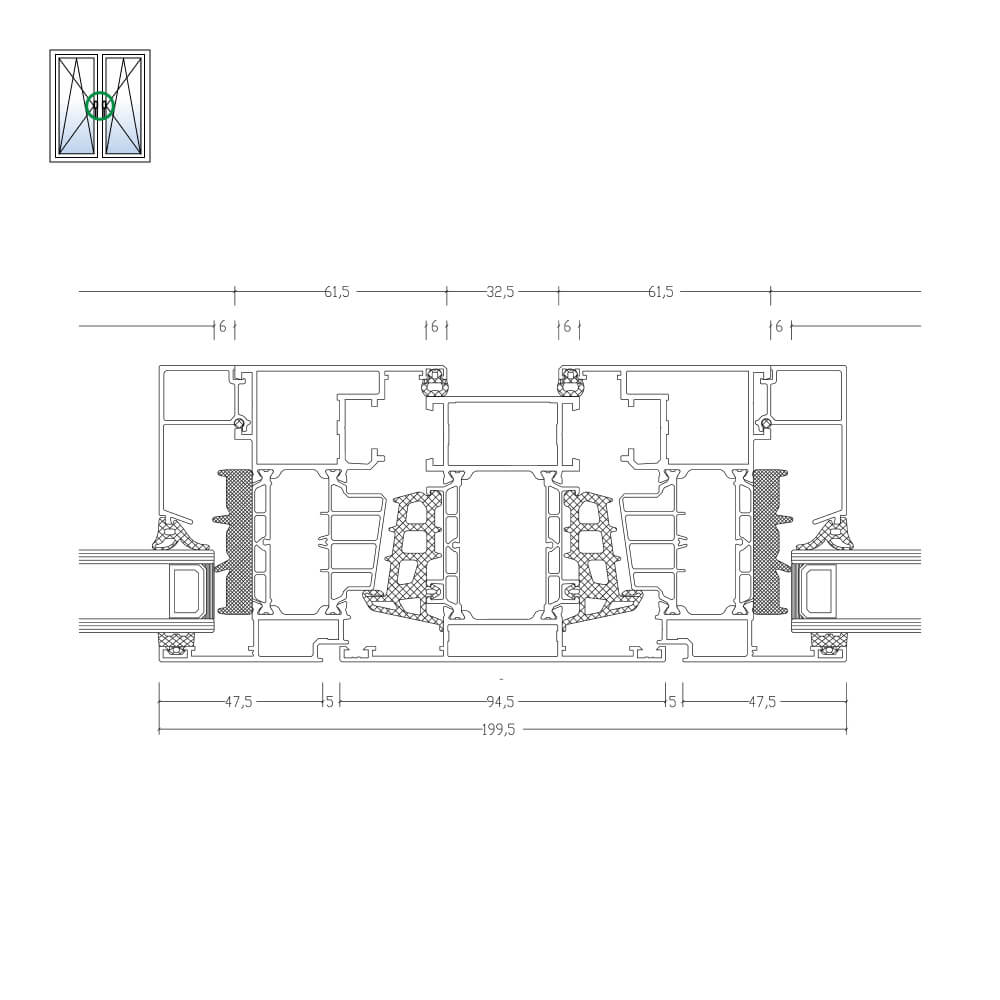 MB-86: montante in apertura anta-ribalta