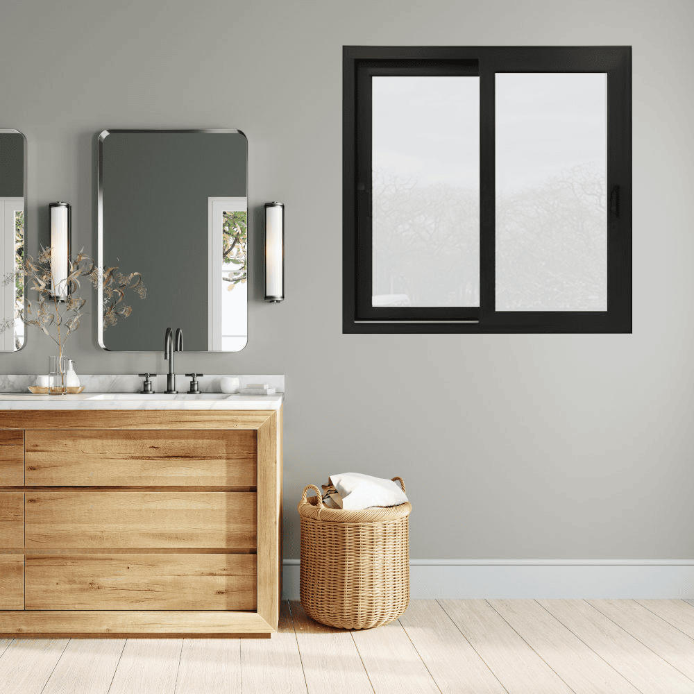 Finestre scorrevoli con vetro ornamentale