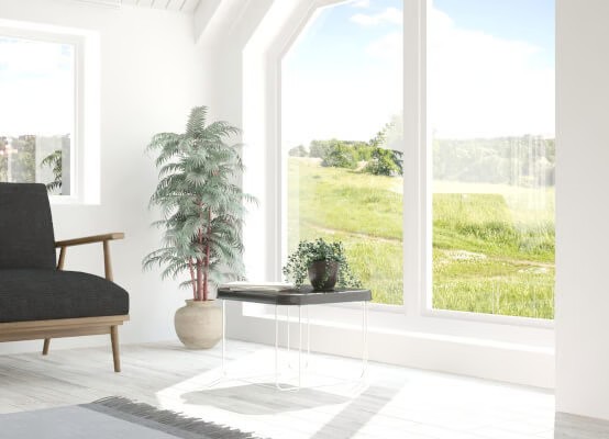 Salone con finestra a doppio vetro