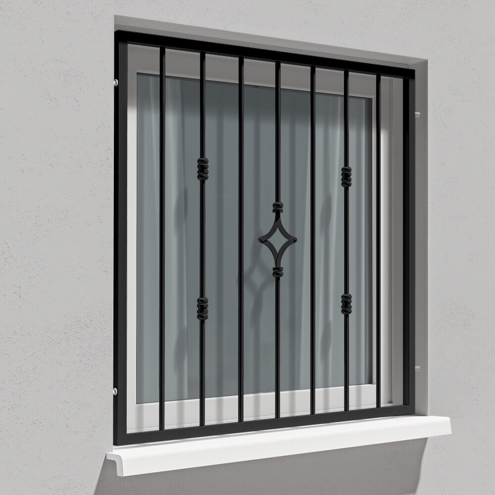 Inferriata Genova nero RAL 9005