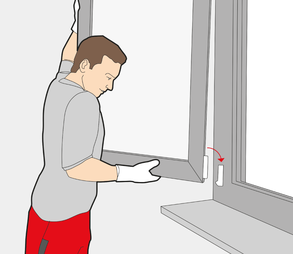 Inserire l'anta della finestra