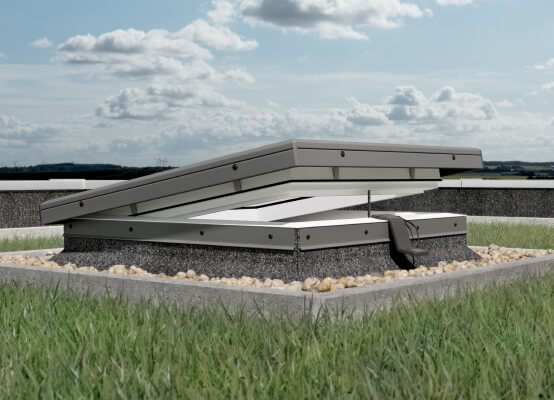 Apertura del lucernario motorizzato