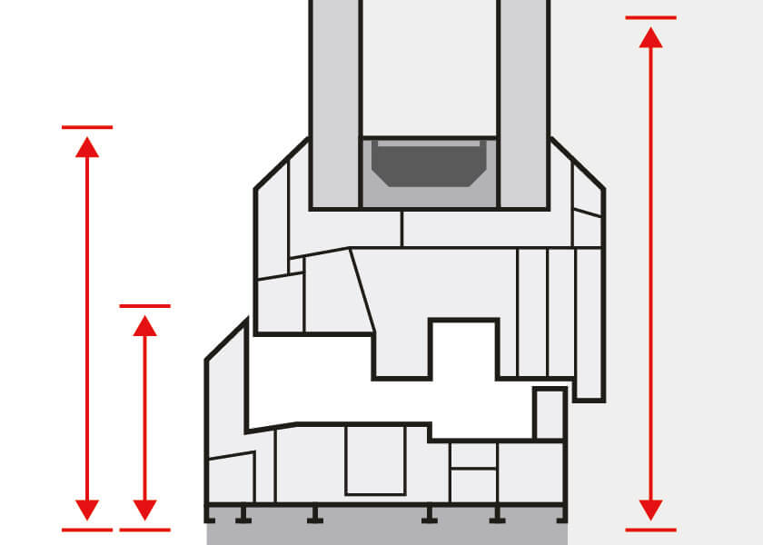 Sezioni e disegni dettagliati delle finestre in PVC