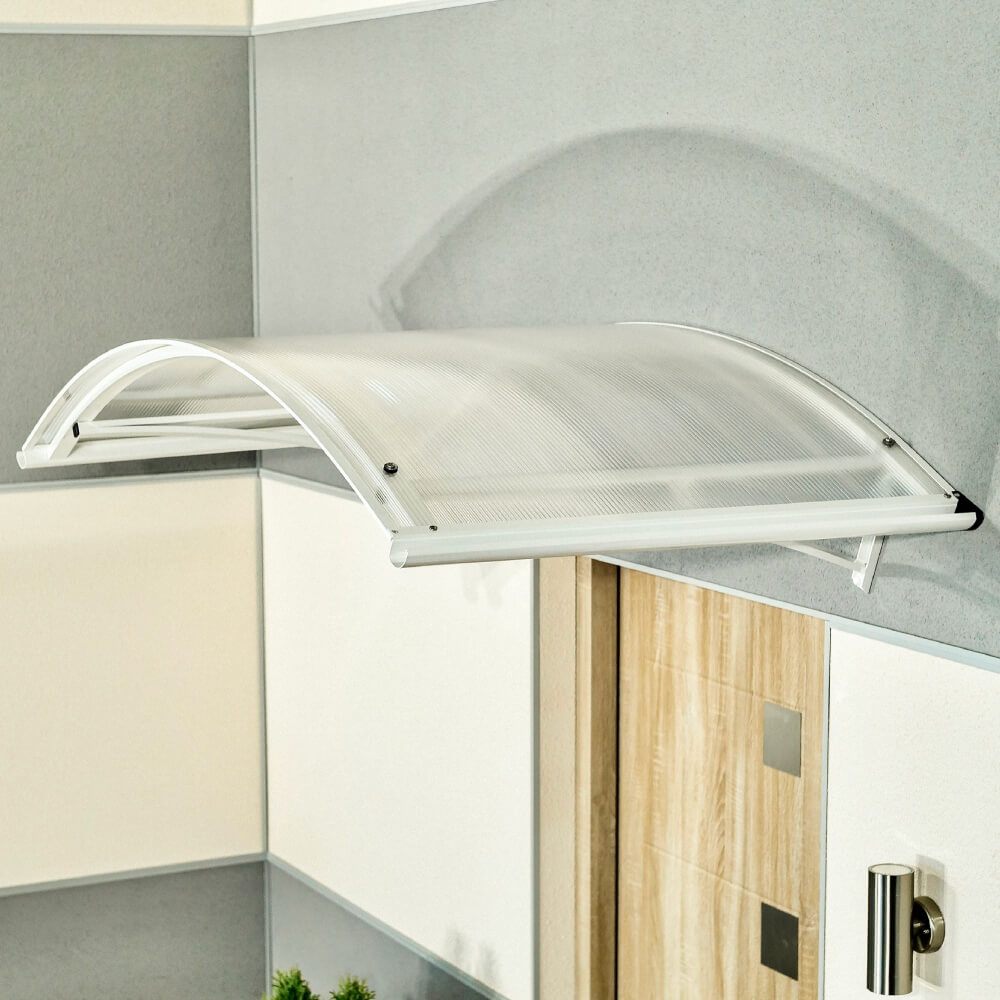 Pensilina Bergamo bianca – installata