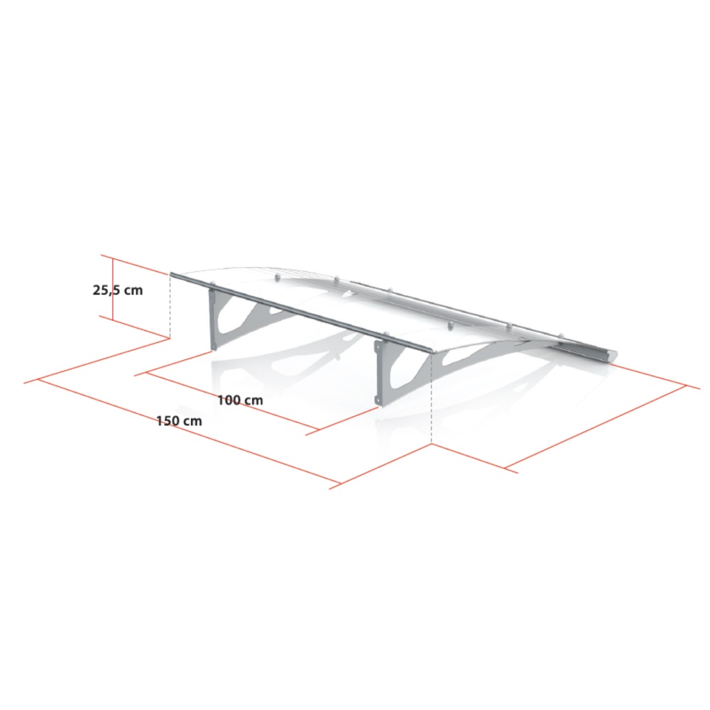 Pensilina Catania – dimensioni 150 cm di larghezza
