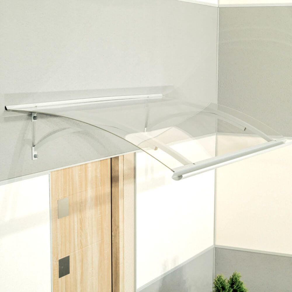 Pensilina Firenze argentata – installata